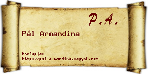 Pál Armandina névjegykártya